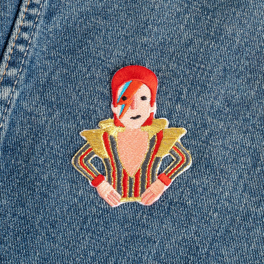 Collectable Cities Bowie Ziggy Embroidered Iron-On Patch