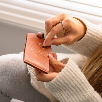 Chasing Threads - Luggage Tag | Stitch Map Luggage Tag | Brown