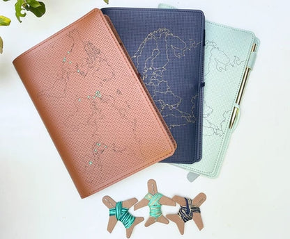 Chasing Threads - Notebook | Stitch Travel Notebook Brown | Vegan