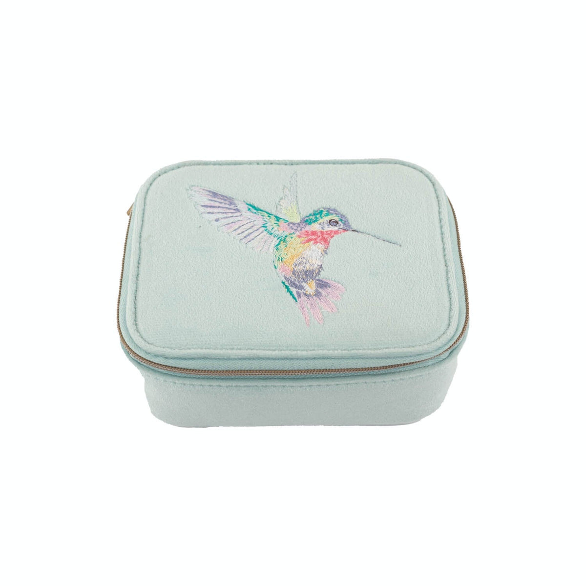 Wrendale Designs Embroidered Accessory Case - Wisteria Wishes Hummingbird