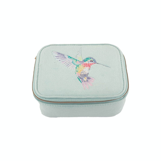 Wrendale Designs Embroidered Accessory Case - Wisteria Wishes Hummingbird