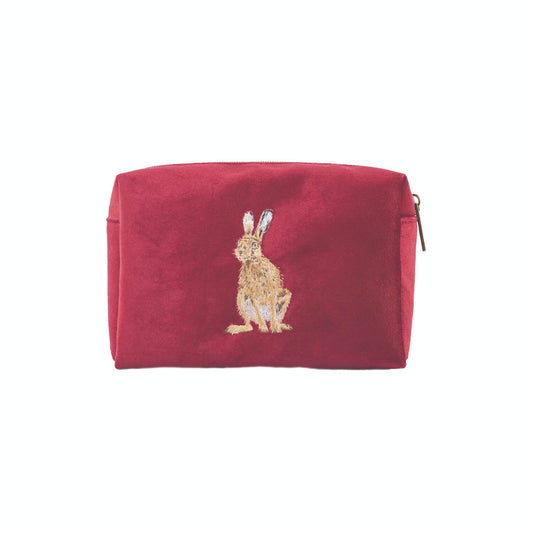 Wrendale Designs Embroidered Make Up Bag - Golden Hour Hare