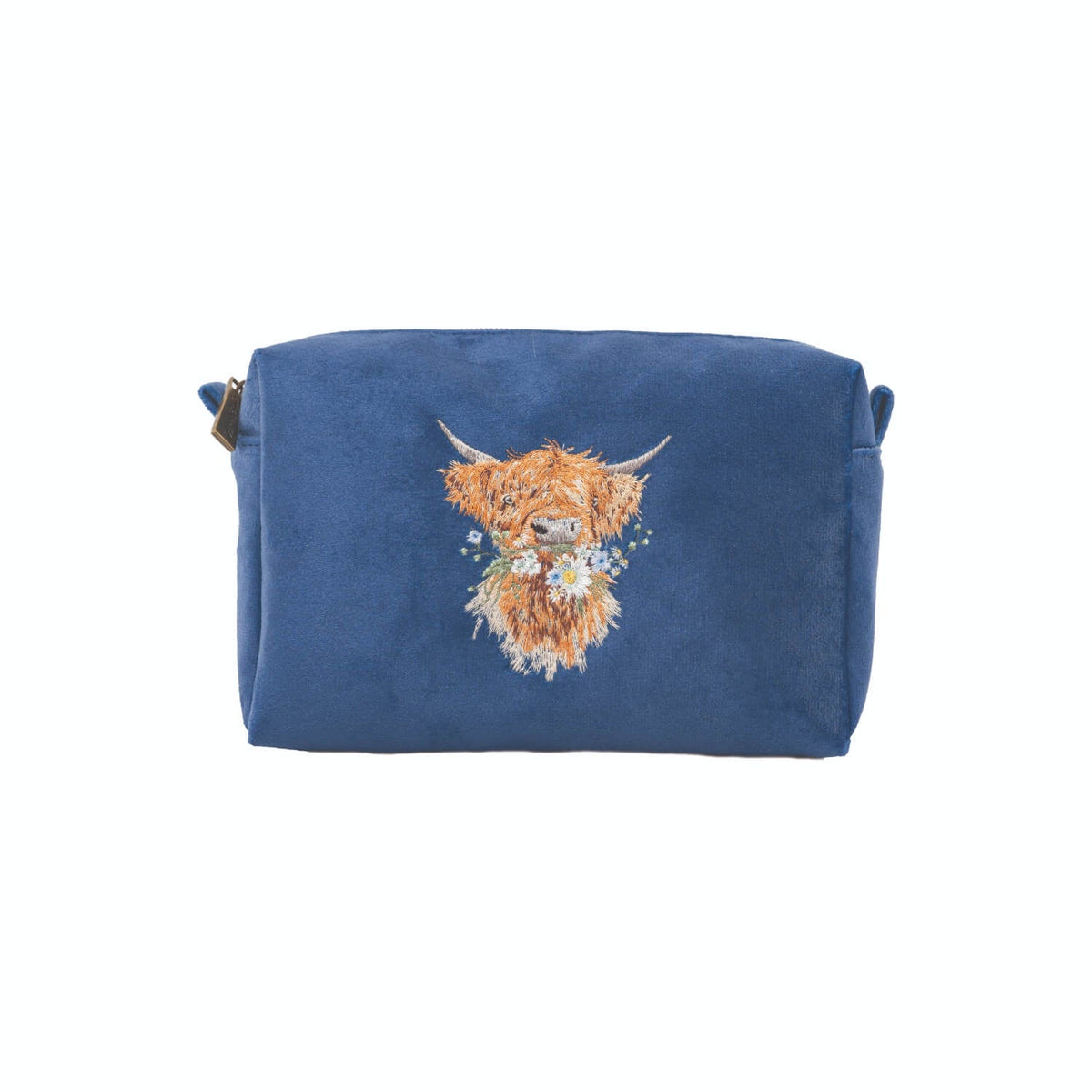 Wrendale Designs Embroidered Make Up Bag - Daisy Coo Highland Cow