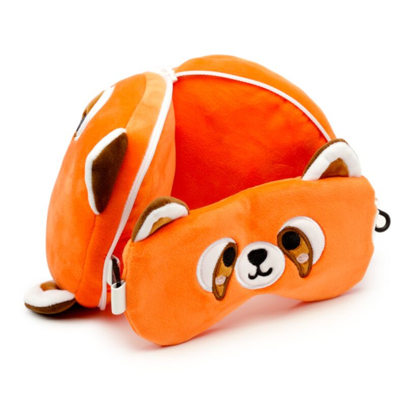 Relaxeazzz Red Panda Plush Travel Pillow & Eye Mask - image 3