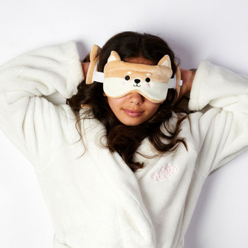 Relaxeazzz Shiba Inu Dog Plush Travel Pillow & Eye Mask - image 2