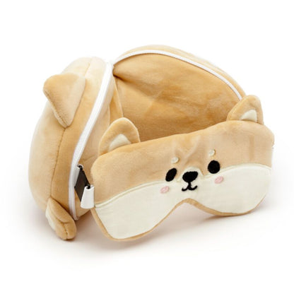 Relaxeazzz Shiba Inu Dog Plush Travel Pillow & Eye Mask - image 3