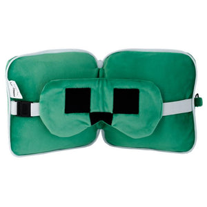 Puckator - Eye Mask | Relaxeazzz Minecraft Creeper Shaped Plush Travel Pillow & Eye Mask