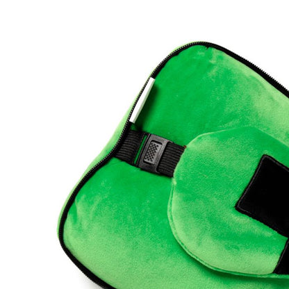 Puckator - Eye Mask | Relaxeazzz Minecraft Creeper Shaped Plush Travel Pillow & Eye Mask