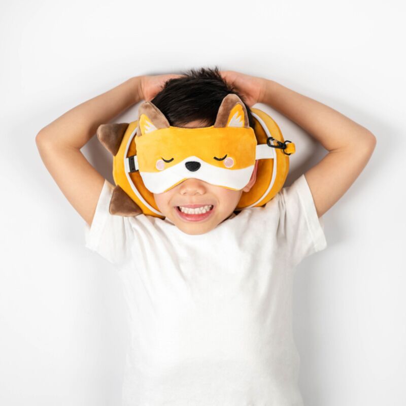 Relaxeazzz Adoramals Finnick the Fox Plush Travel Pillow & Eye Mask - image 2