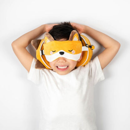 Relaxeazzz Adoramals Finnick the Fox Plush Travel Pillow & Eye Mask - image 2
