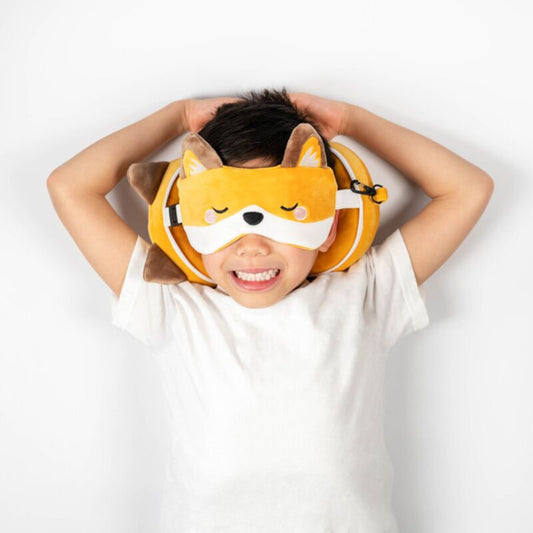 Relaxeazzz Adoramals Finnick the Fox Plush Travel Pillow & Eye Mask - image 2