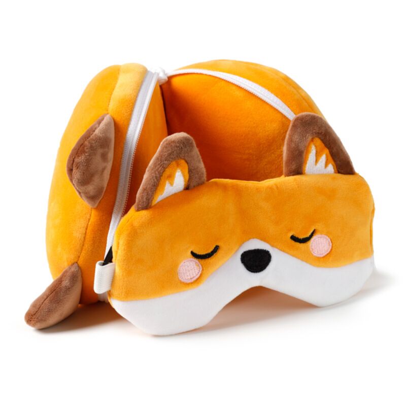 Relaxeazzz Adoramals Finnick the Fox Plush Travel Pillow & Eye Mask - image 3