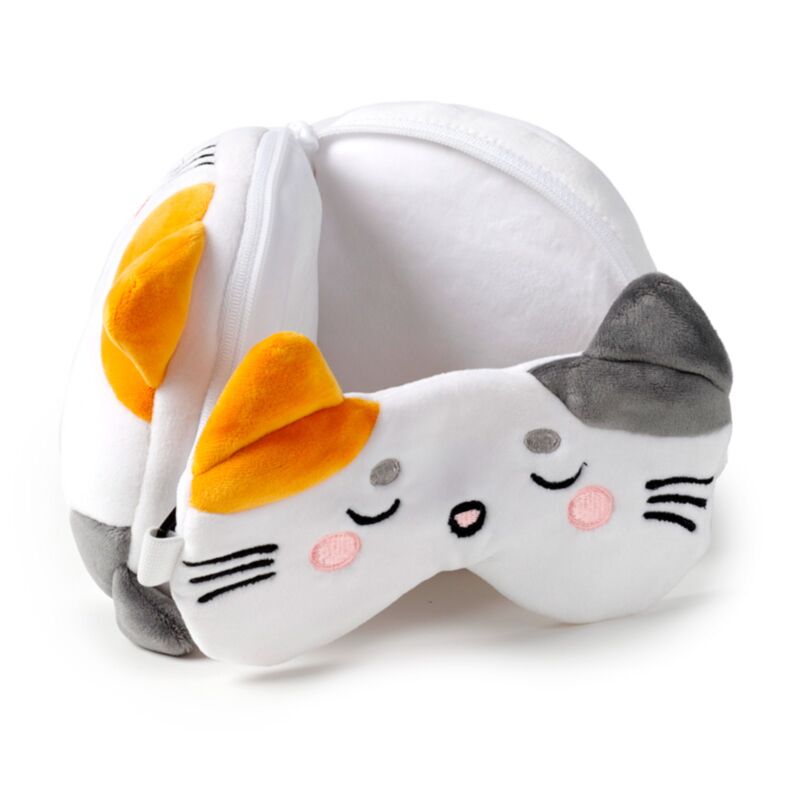 Relaxeazzz Adoramals Pets Lola the Cat Plush Travel Pillow & Eye Mask - image 3