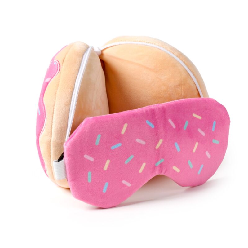 Relaxeazzz Adorasnacks Donut Plush Travel Pillow & Eye Mask - image 3