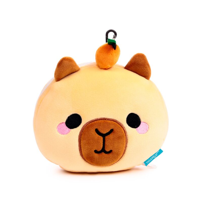 Relaxeazzz Duke the Capybara Plush Travel Pillow & Eye Mask - image 4