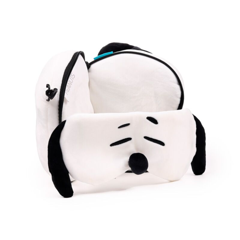 Relaxeazzz Peanuts Snoopy Shaped Plush Travel Pillow & Eye Mask - image 3