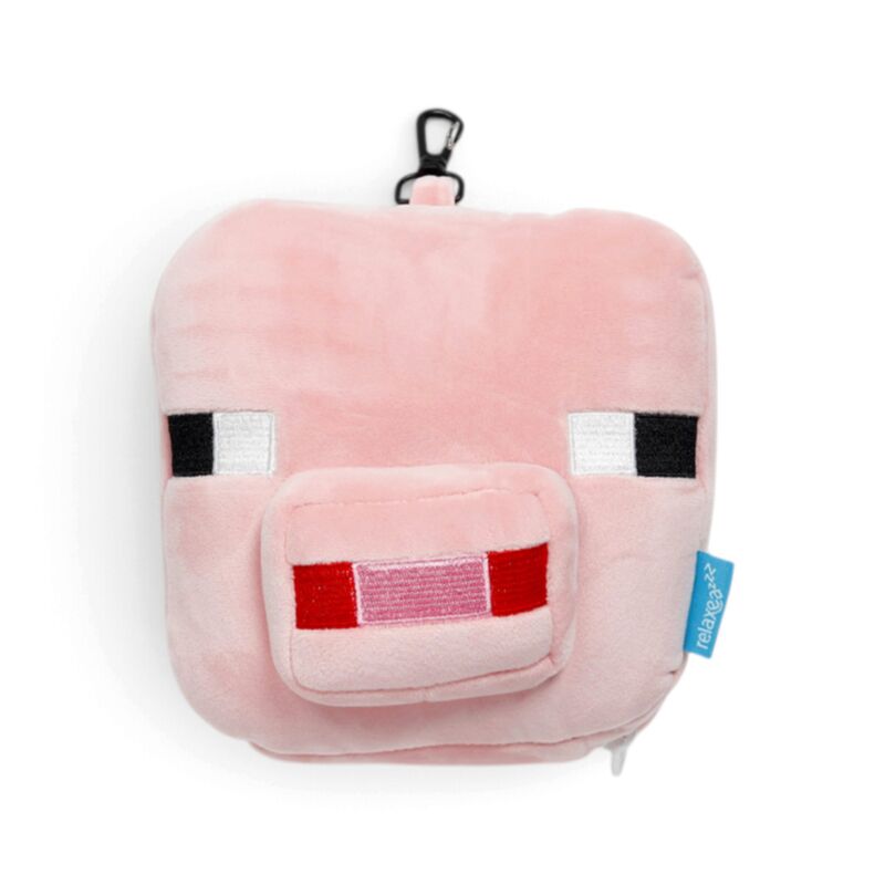 Relaxeazzz Minecraft Pig Shaped Plush Travel Pillow & Eye Mask - image 2