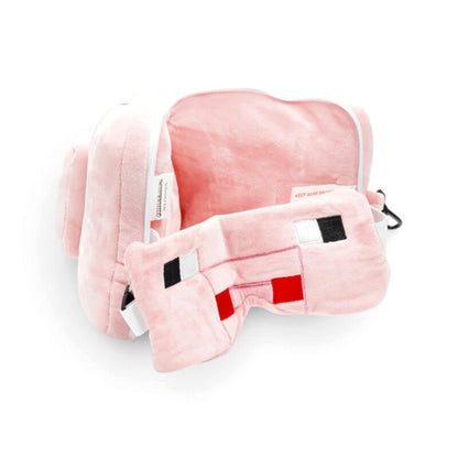 Relaxeazzz Minecraft Pig Shaped Plush Travel Pillow & Eye Mask - image 3