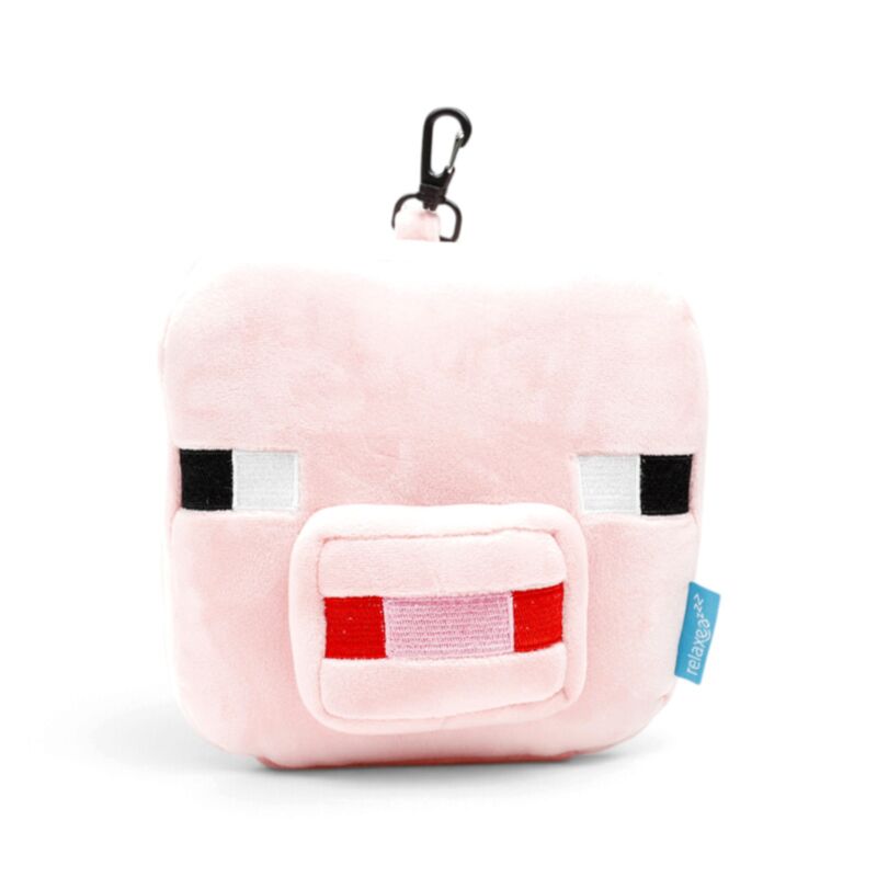 Relaxeazzz Minecraft Pig Shaped Plush Travel Pillow & Eye Mask - image 4