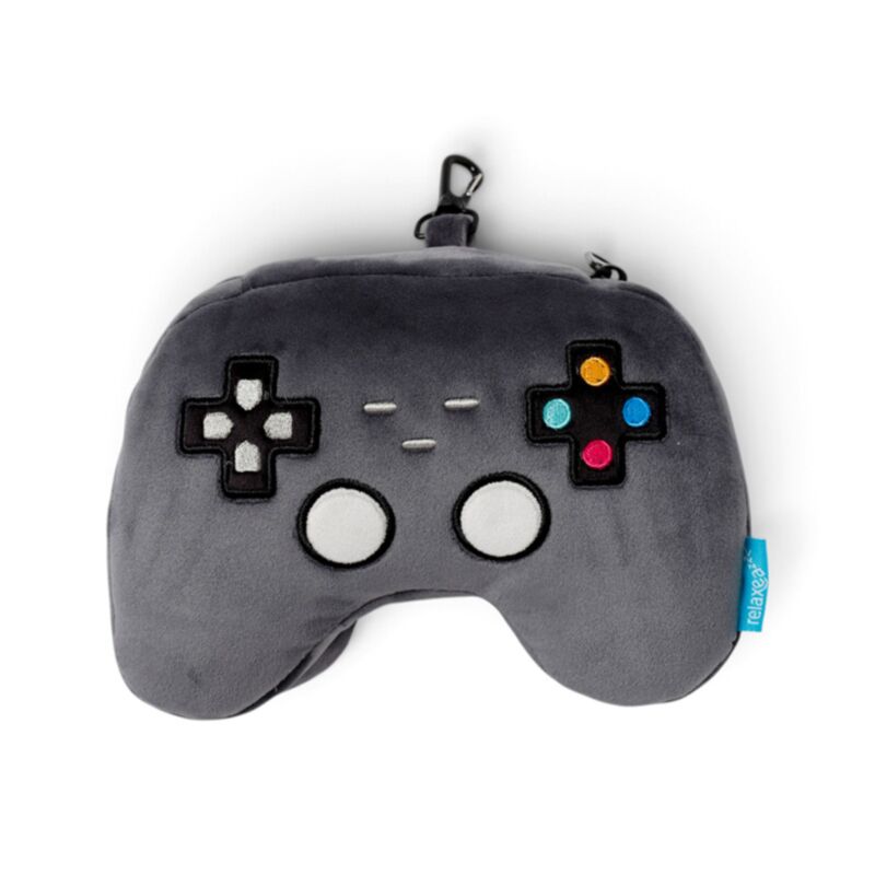 Relaxeazzz Game Over Game Controller Shaped Plush Travel Pillow & Eye Mask - image 2