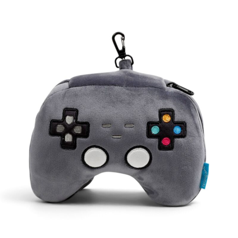 Relaxeazzz Game Over Game Controller Shaped Plush Travel Pillow & Eye Mask - image 4