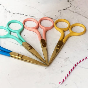 Chasing Threads - Scissors |  Colourful Embroidery Scissors | Yellow