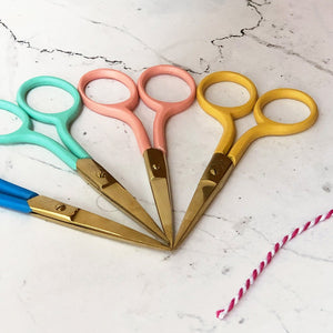 Chasing Threads - Scissors |  Colourful Embroidery Scissors | Yellow