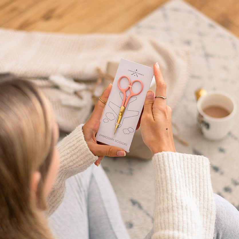 Chasing Threads - Scissors |  Colourful Embroidery Scissors | Coral