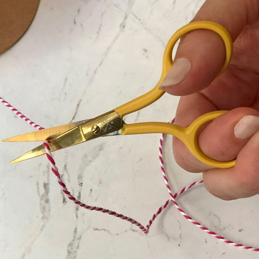 Chasing Threads - Scissors |  Colourful Embroidery Scissors | Yellow