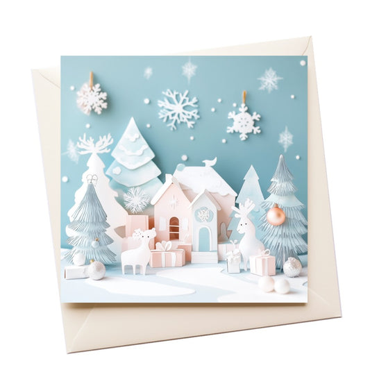 Paper Art Pastel Christmas Card