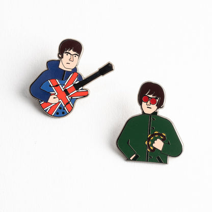 Collectable Cities Liam and Noel Enamel Pin Badge Set - image 2