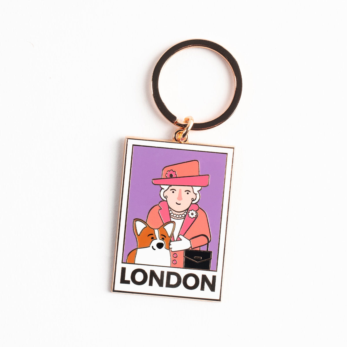 Collectable Cities Queen and Corgi Keyring