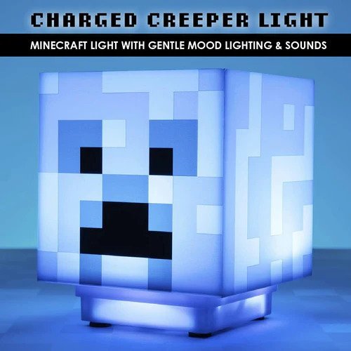 Paladone - Lights | Minecraft Charged Creeper Light with Creeper Sounds