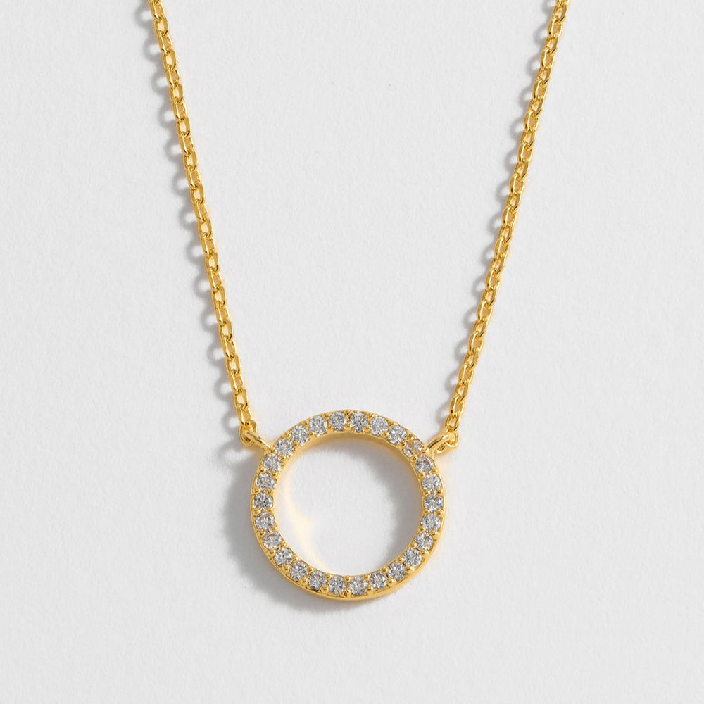 Estella Bartlett - Necklace | Circle CZ Necklace | Gold Plated