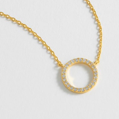 Estella Bartlett - Necklace | Circle CZ Necklace | Gold Plated