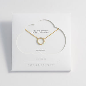 Estella Bartlett - Necklace | Circle CZ Necklace | Gold Plated