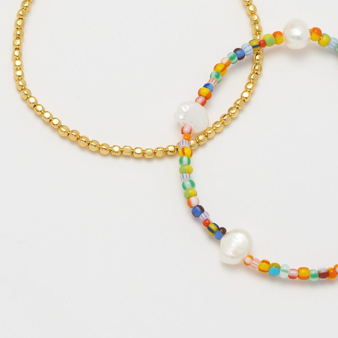 Estella Bartlett - Bracelet | Rainbow Pearl Bracelet Set - Pack of 2 | Gold Plated