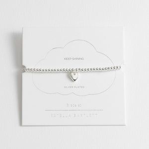 Estella Bartlett - Bracelet | Cushion Heart Charm Sienna Bracelet | Silver Plated