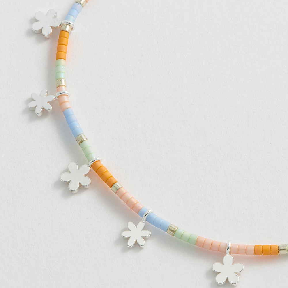 Estella Bartlett - Bracelet | Ditsy Flower Miyuki Bracelet | Silver Plated | Multi-Color