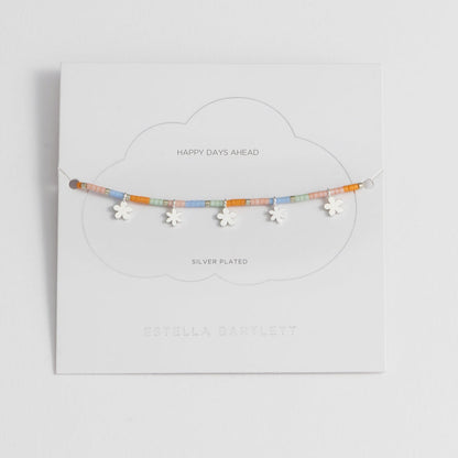 Estella Bartlett - Bracelet | Ditsy Flower Miyuki Bracelet | Silver Plated | Multi-Color