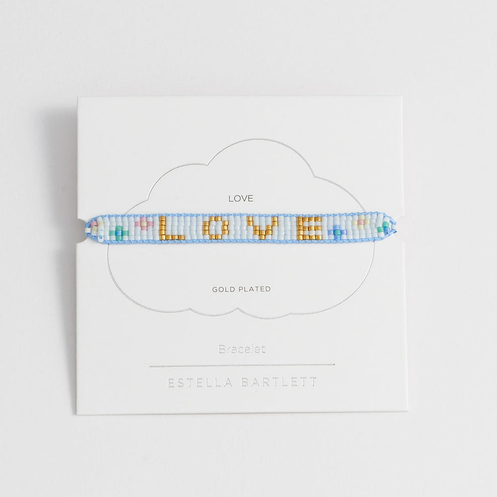 Estella Bartlett - Bracelet | Beaded Love Bracelet | Gold Plated - Multi