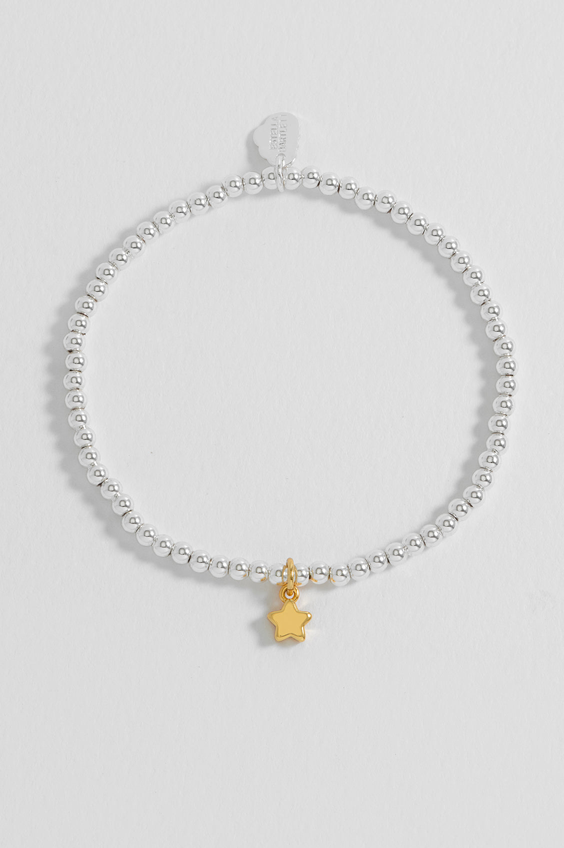 Estella Bartlett Sienna Beaded Puffy Star Charm Bracelet - Gold and Silver Plated - image 2