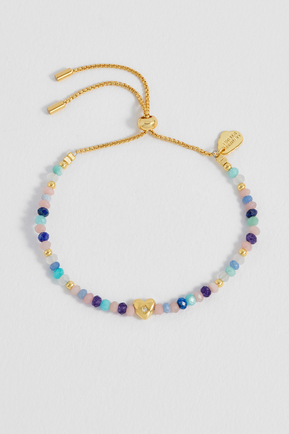 Estella Bartlett Pastel Gemstone CZ Heart Amelia Bracelet - Gold Plated - image 4