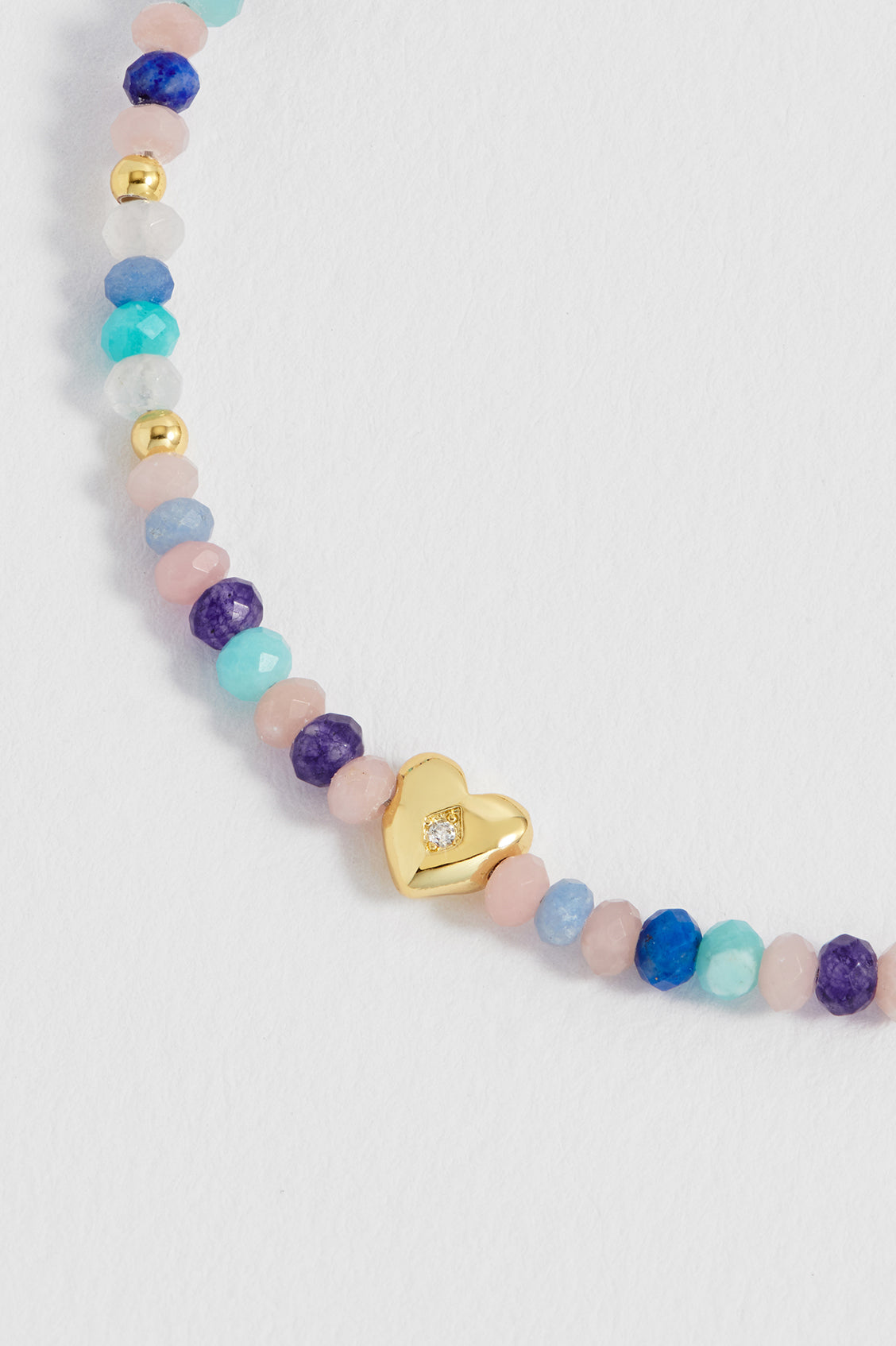 Estella Bartlett Pastel Gemstone CZ Heart Amelia Bracelet - Gold Plated - image 3