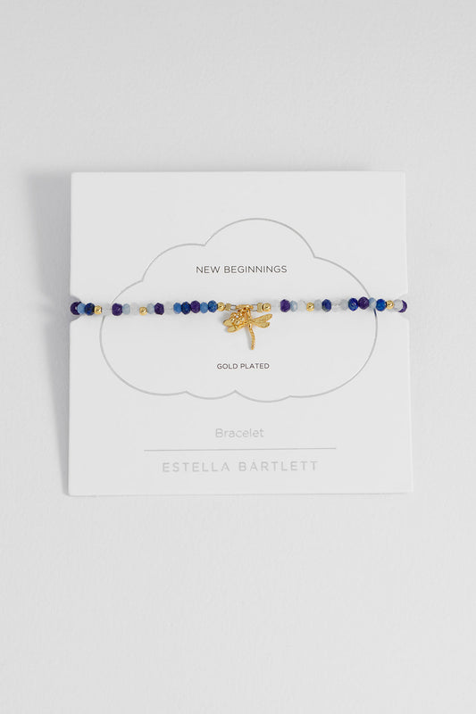 Estella Bartlett Flower and Dragonfly Amelia Bracelet - Gold Plated