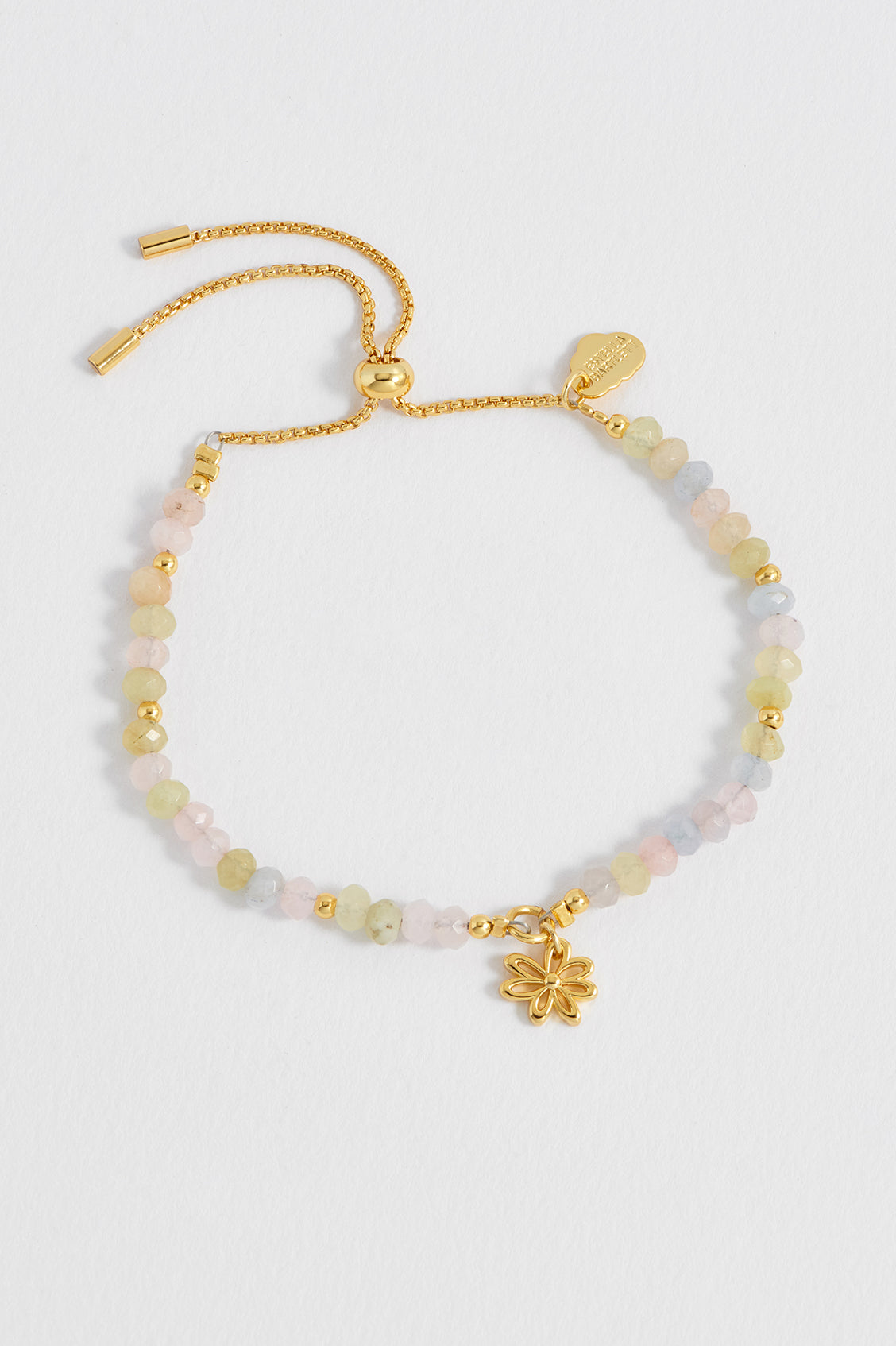 Estella Bartlett Doodle Flower Amelia Bracelet with Morganite - Gold Plated - image 4