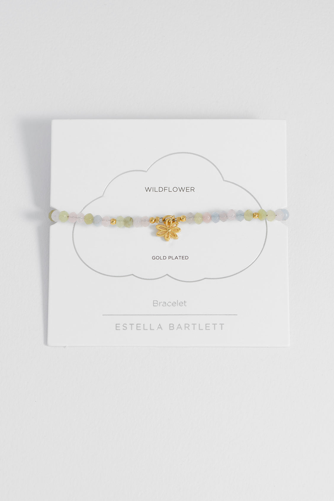 Estella Bartlett Doodle Flower Amelia Bracelet with Morganite - Gold Plated