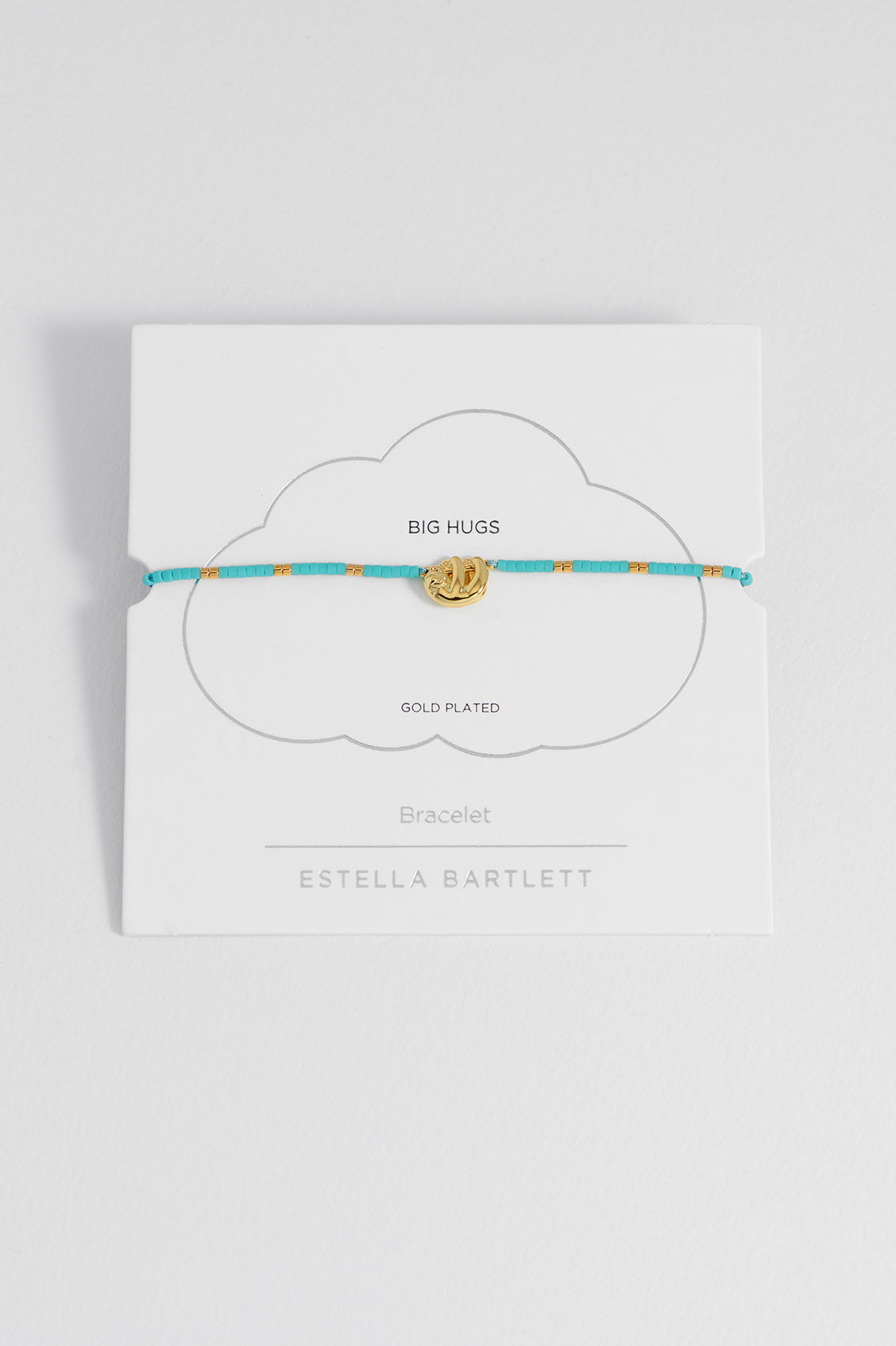 Estella Bartlett Hanging Sloth Louise Bracelet with Miyuki Beads - Gold Plated