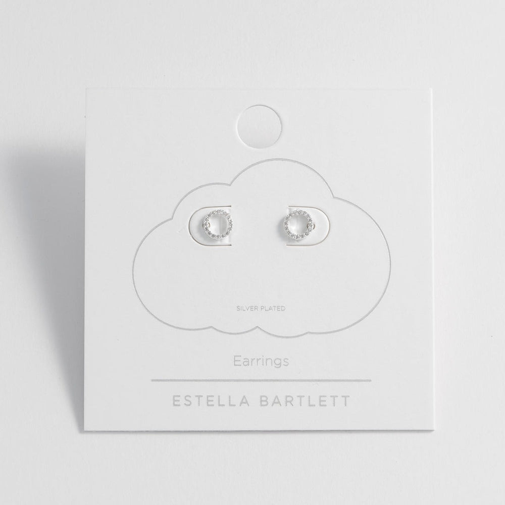 Estella Bartlett - Earrings | CZ Circle Earrings | Silver Plated