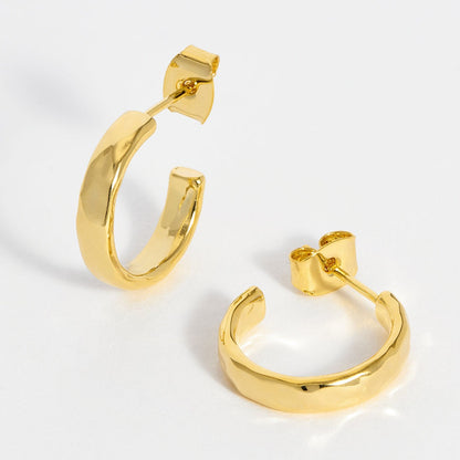Estella Bartlett - Ear Hoops | Textured Hoops | Gold Plated